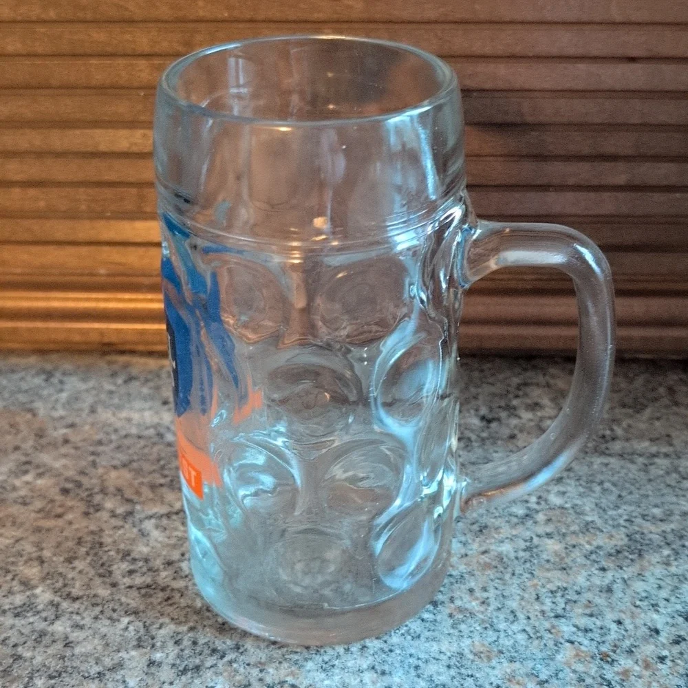 Samuel Adams - Octoberfest Beer Mug Large Dimpled Glass Stein Sam Adams